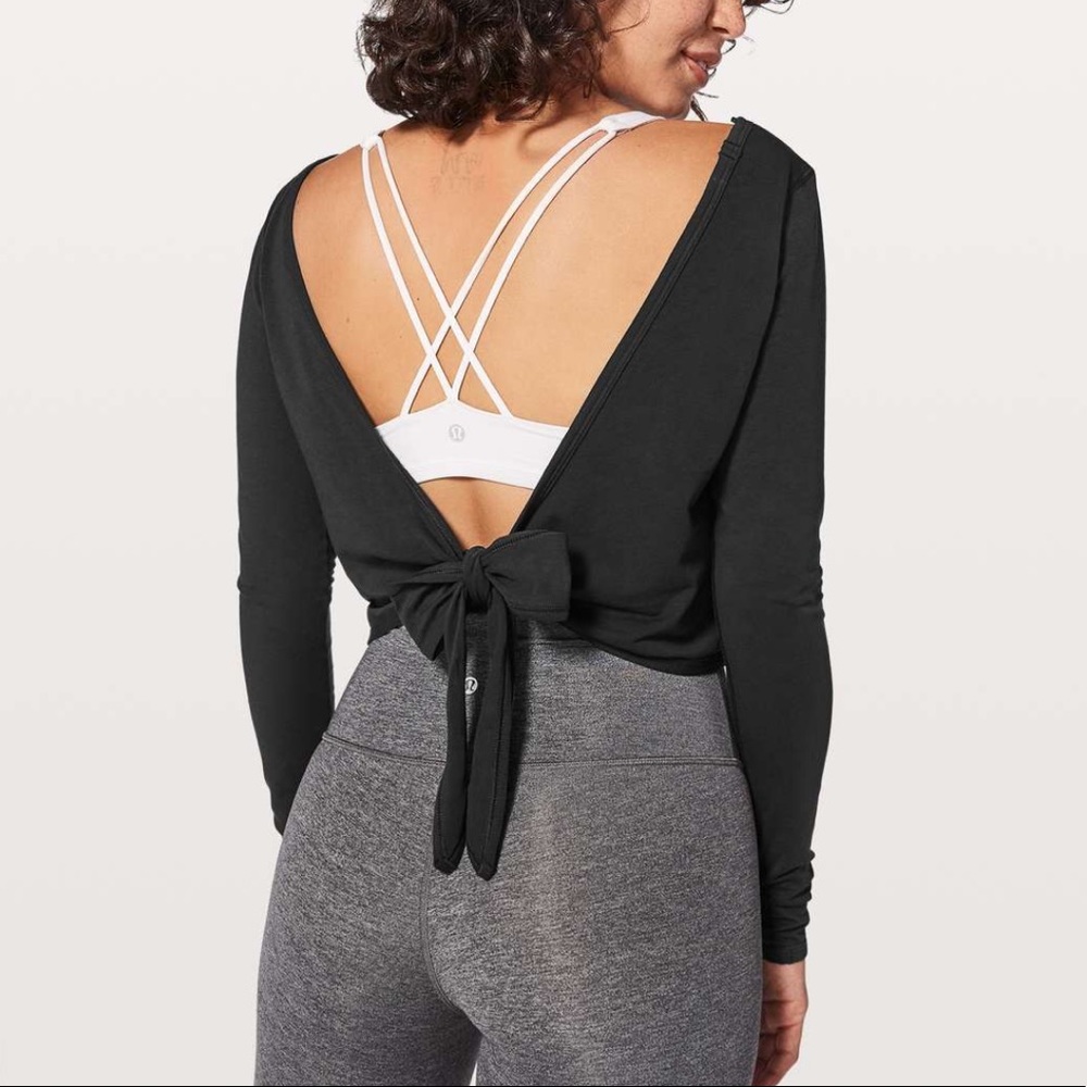 Black tie back long sleeve. Lululemon